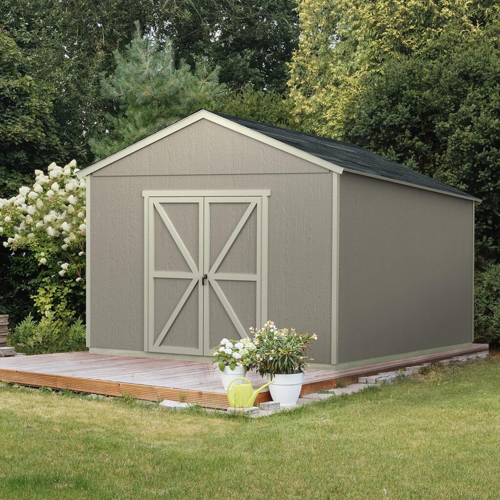 Handy Home Products Astoria 12x20 Do-It-Yourself Wooden Storage Shed with Floor