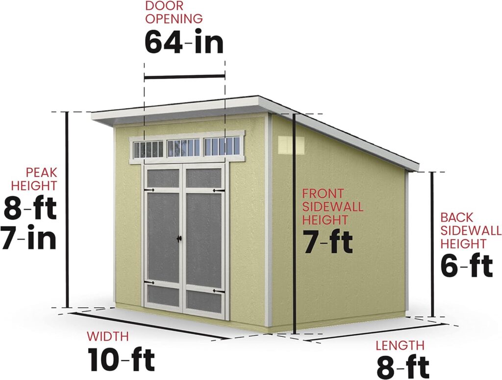 Handy Home Products Olympia 10x7.5 Wood Storage Shed with Floor