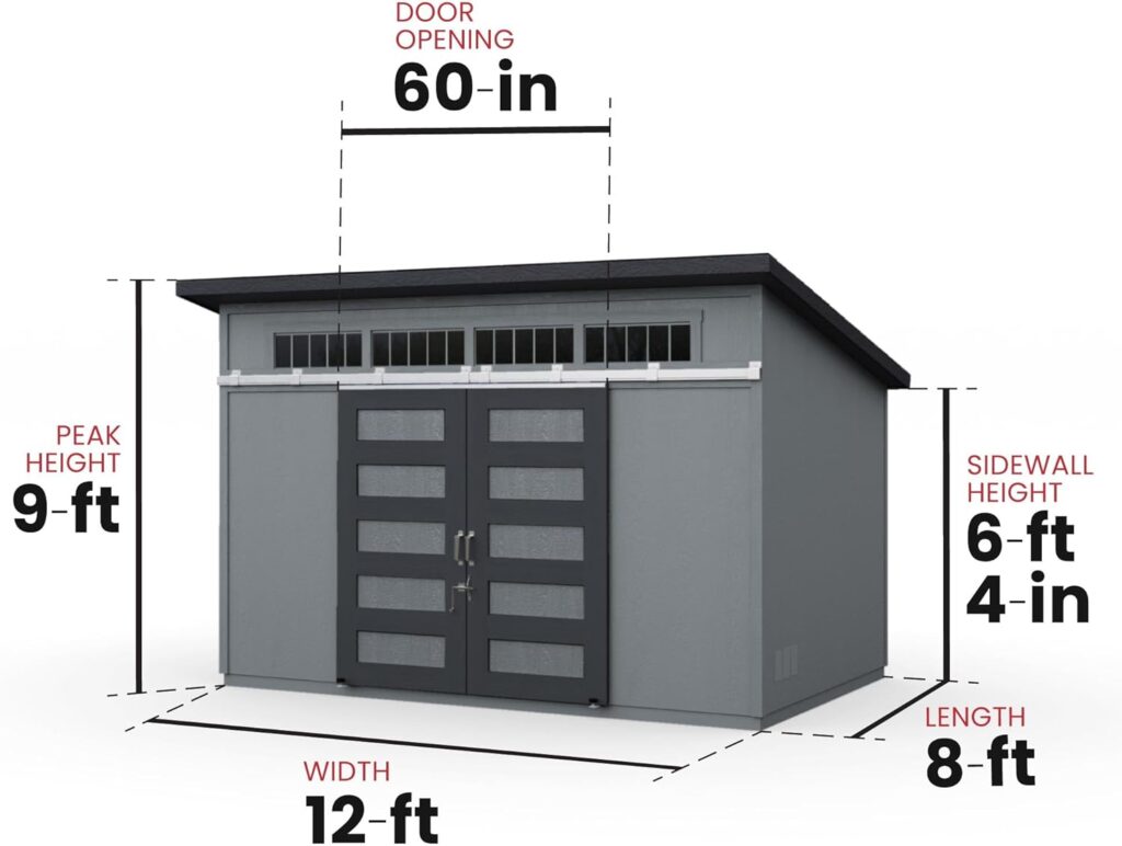 Handy Home Products Palisade 12x8 Do-it-Yourself Wooden Storage Shed with Floor