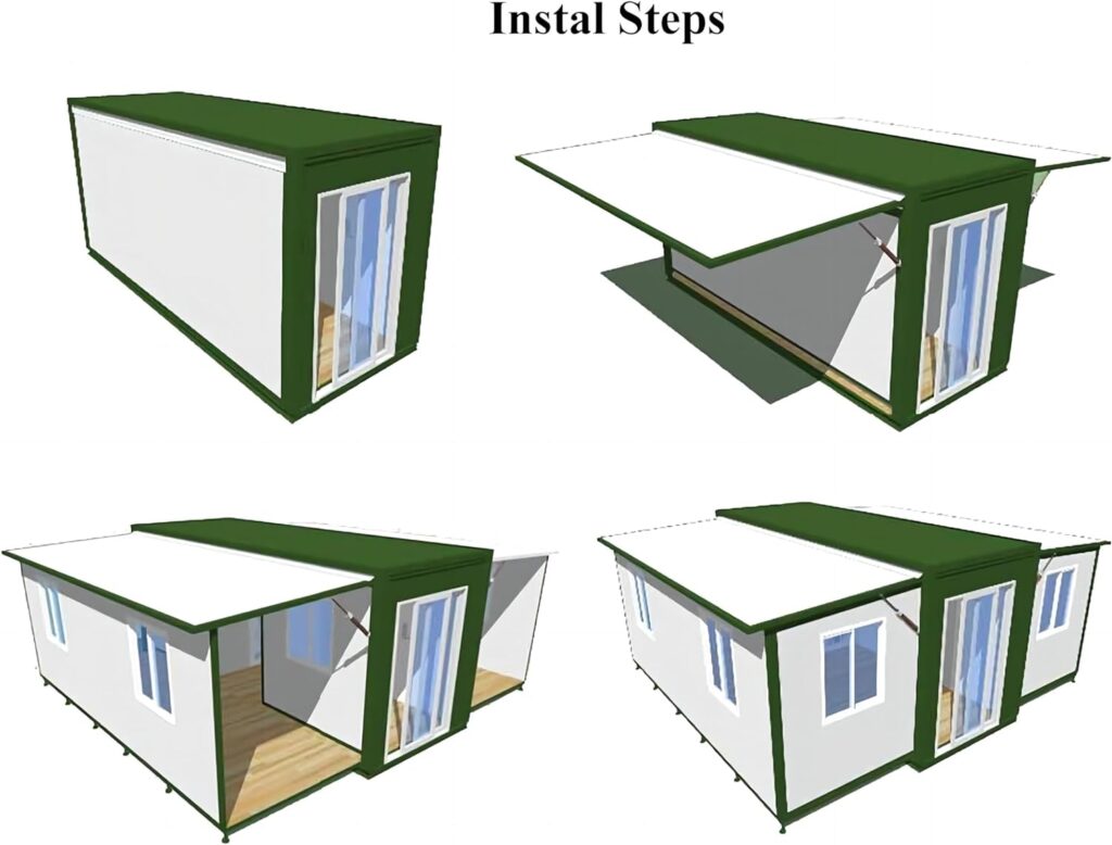 Packed Box Type Luxury Prefabricated House, Boutique Homestays Prefabricated Houses Folding Container House Movable Board House