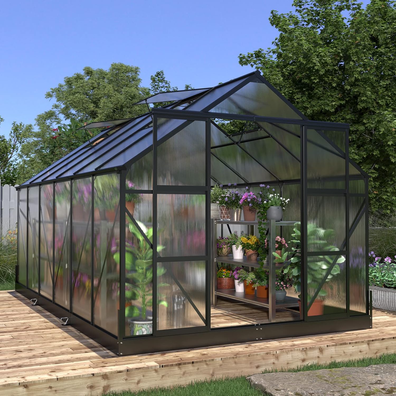 PAPAJET 6×16 FT Hybrid Polycarbonate Greenhouse Review